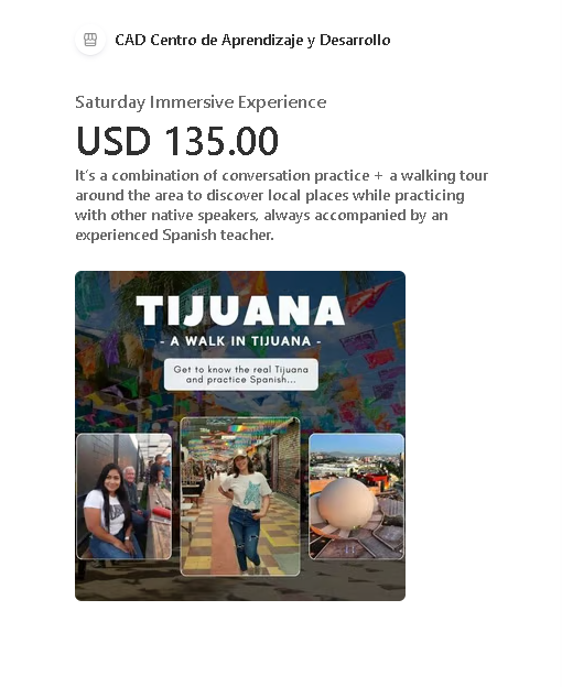 Stripe payment save your spanish immersion experience in tijuana here